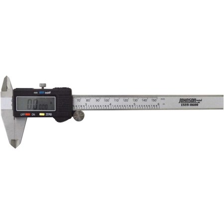 JOHNSON LEVEL & TOOL 0-6''/150MM Digital Caliper, Stainless Steel 1889-0600